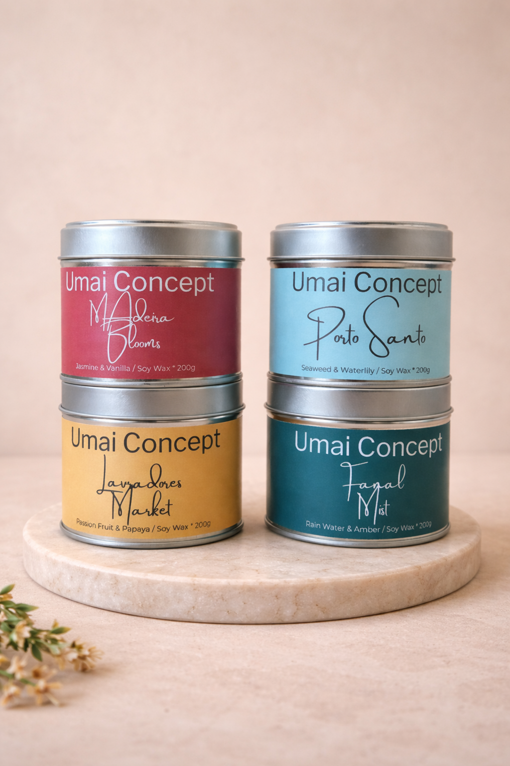 Coleção Completa Madeira Island | Pack 4 Velas Artesanais (200g)